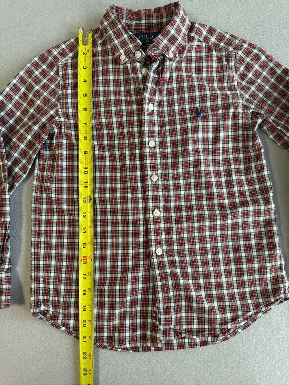 Polo Ralph Lauren Boys Multicolor Plaid Button-Down Shirt S/P 8 Long Sleeve